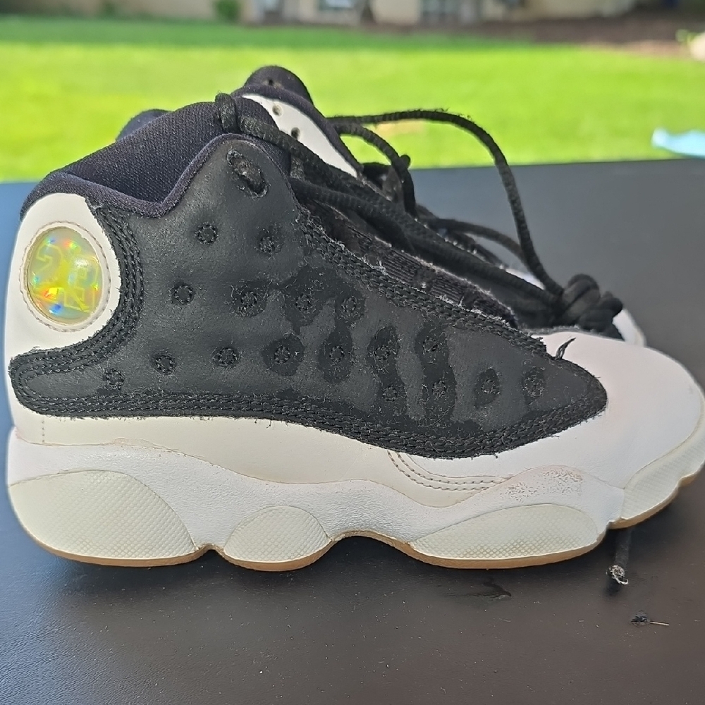 Jordan Black and White High-Top Sneakers